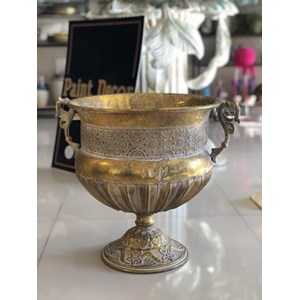 GOLD İŞLEMELİ SAKSI 48CM